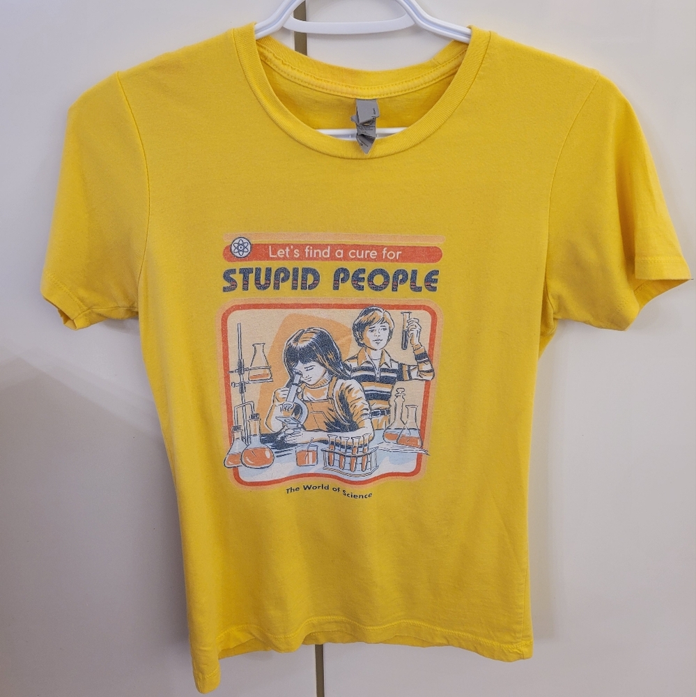 Steven Rhodes 'Stupid People' Science Graphic Tee, Medium
